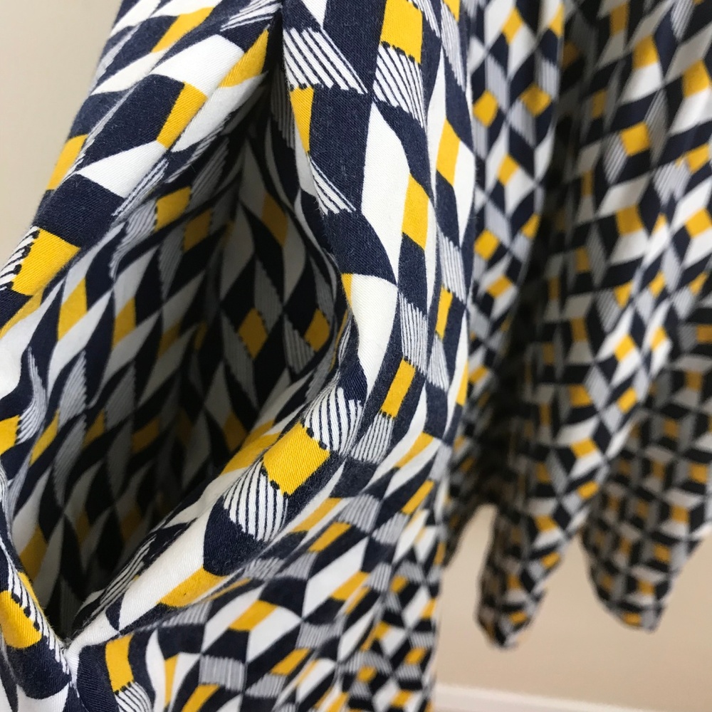 Louche| Geometric Printed Cotton Skater Dress - Picture 5 of 6